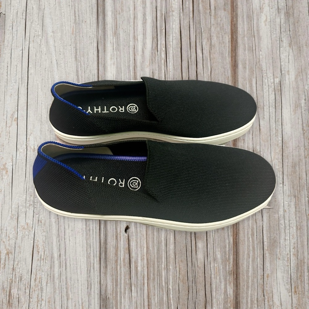 Rothy's Women’s Black and Blue Slip-On Loafers size 7.5 - Picture 2 of 10